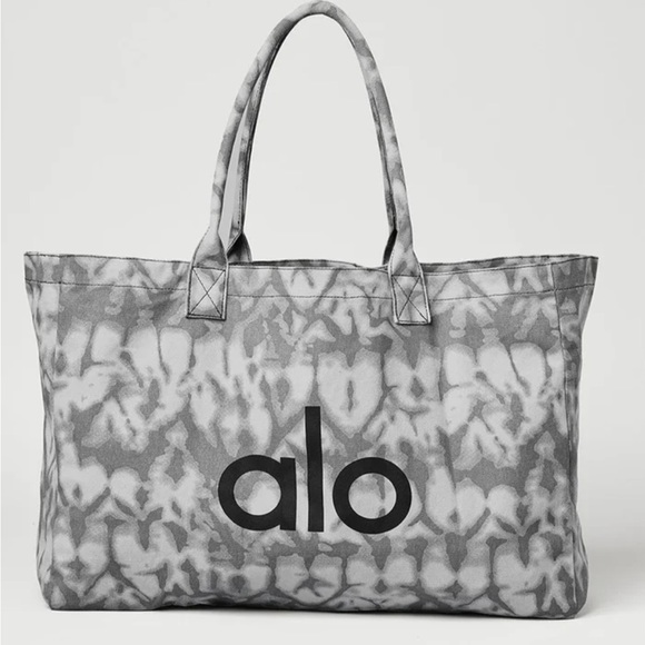 ALO YOGA - TIEDYE GREY SHOPPER TOTE - Picture 1 of 6